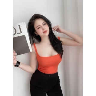 Áo 2 dây cổ vuông ôm body