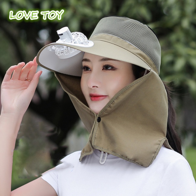 Nón Chống Nắng Mùa Hè Thoáng Khí Kèm Quạt Có Thể Tháo Rời Cho Nữ