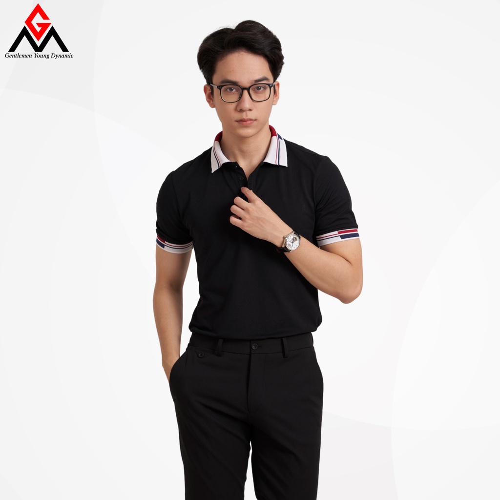 Áo thun polo nam GM APG004 cổ dệt cao cấp, chất liệu cotton mềm mịn thoáng mát chuẩn form