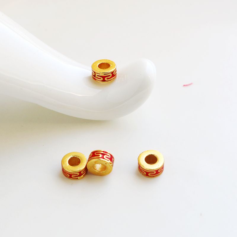 Set 10 Hạt Đồng 14k Lỗ 3 * 6mm Dùng Làm Trang Sức Da diy