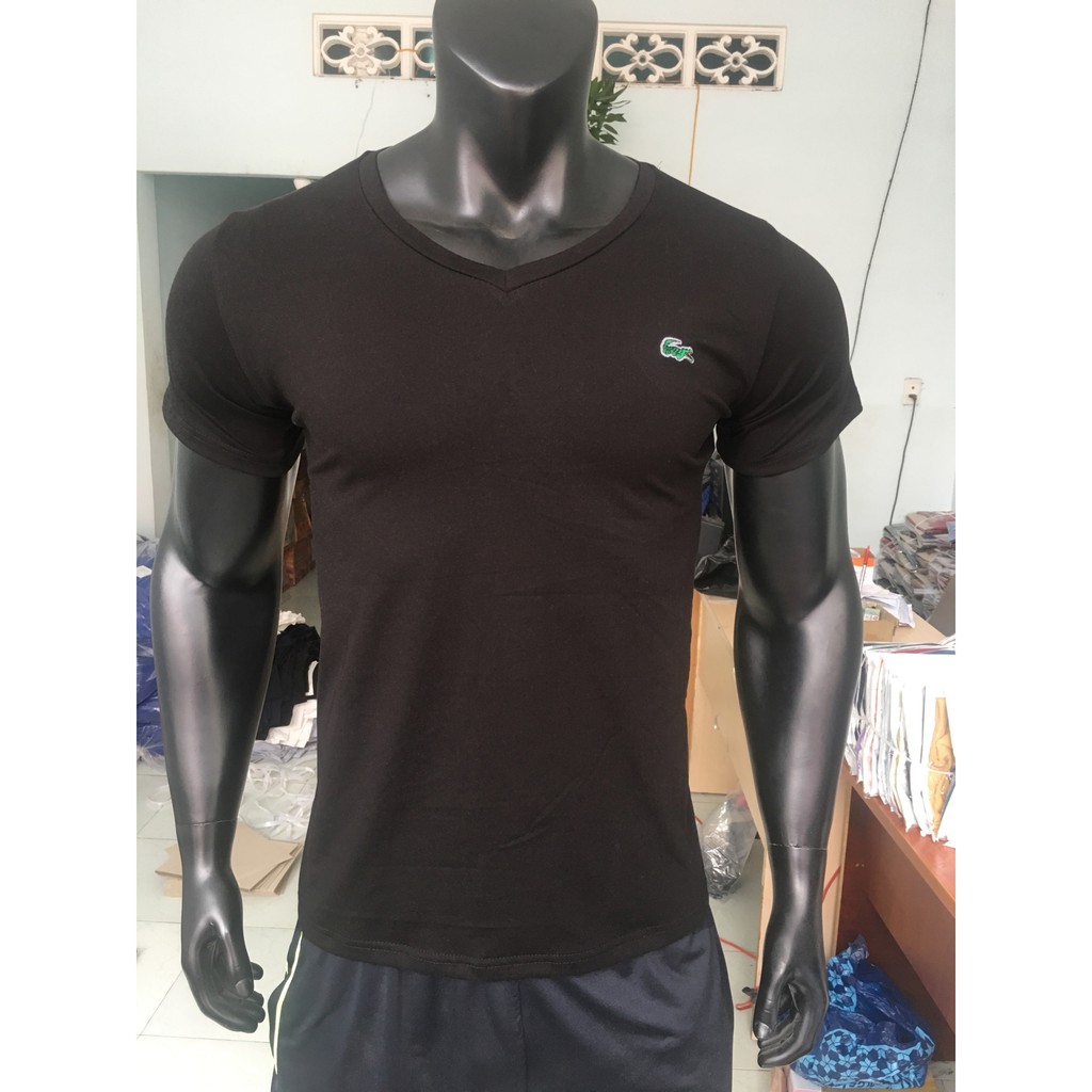 Áo phông cổ tim hiệu Lacoste cao cấp