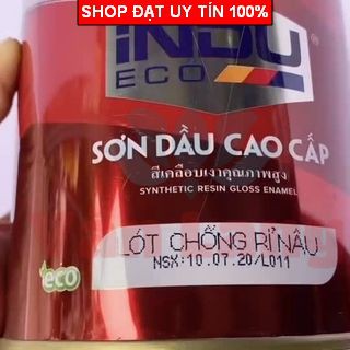 Sơn dầu cao cấp Indu - Eco hộp 750ml , màu nâu dùng cho gỗ và kim loại không bị rỉ sét - Hàng chính hãng