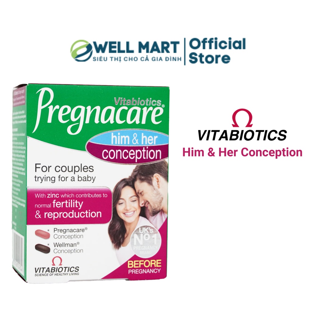 Viên uống tăng khả năng thụ thai cho nam và nữ Pregnacare Him &Her conception