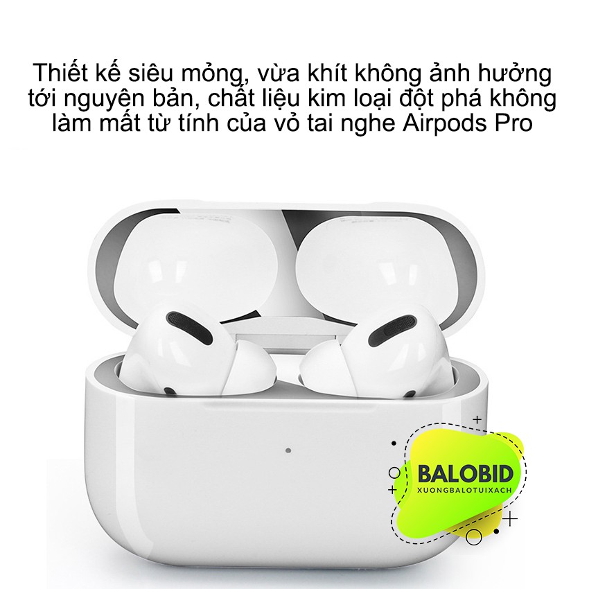 Miếng Dán Kim Loại Bảo Vệ Tai Nghe Bluetooth Airpod Pro Chất Lượng Cao Tính Năng Chống Bụi Bẩn TN004