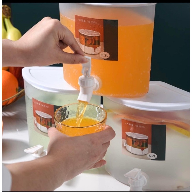 Bình đựng nước 3 ngăn xoay tròn 360 độ kèm vòi tiện dụng- Kanta store