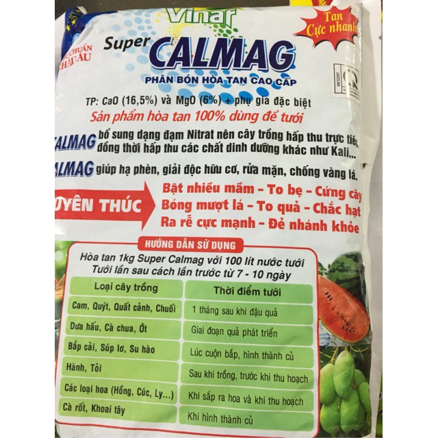 Phân bón vinaf cao cấp Super Calmag 1kg