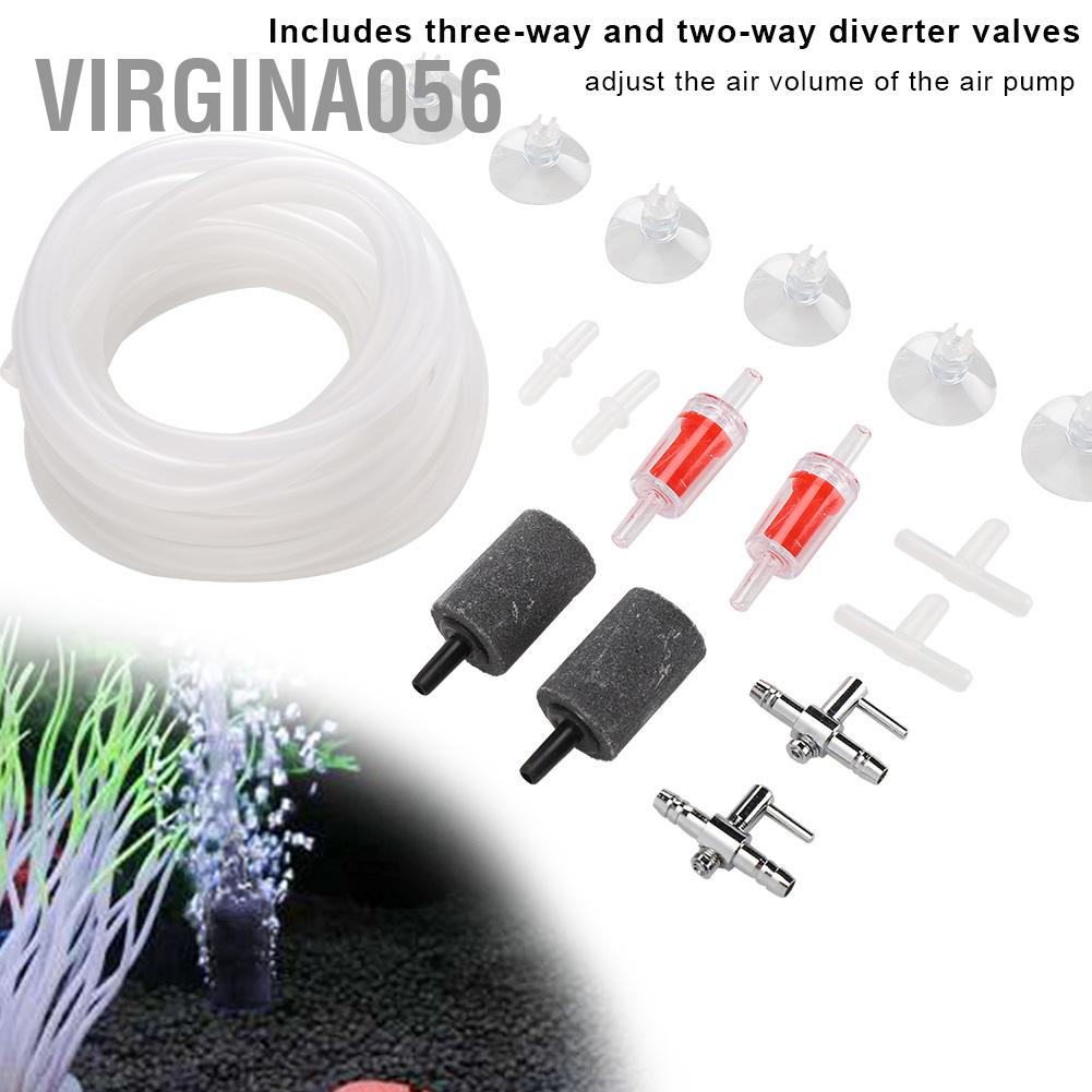 Virgina056 Aquarium Air Pump Fittings Fish Tank Oxygen Compressor Accessories 3 Way Straight Direct Link for 4mm Pipe