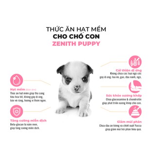 Thức Ăn Hạt Mềm Zenith Cho Chó Con (Túi 3kg)