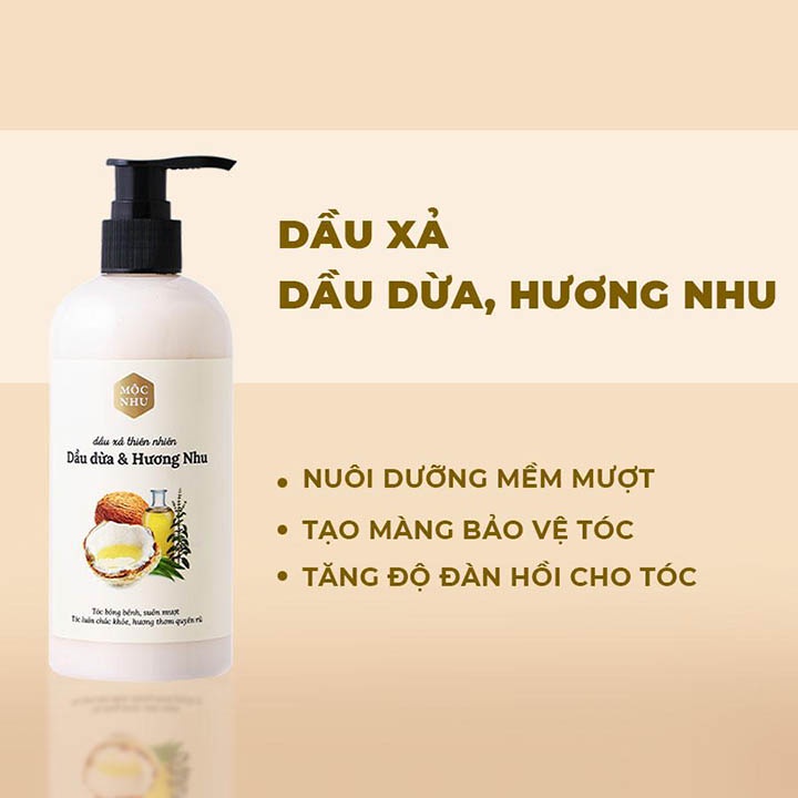 [Mộc Nhu] Dầu xả dầu dừa hương nhu Mộc Nhu 300ml - Nuôi dưỡng tóc suôn mượt