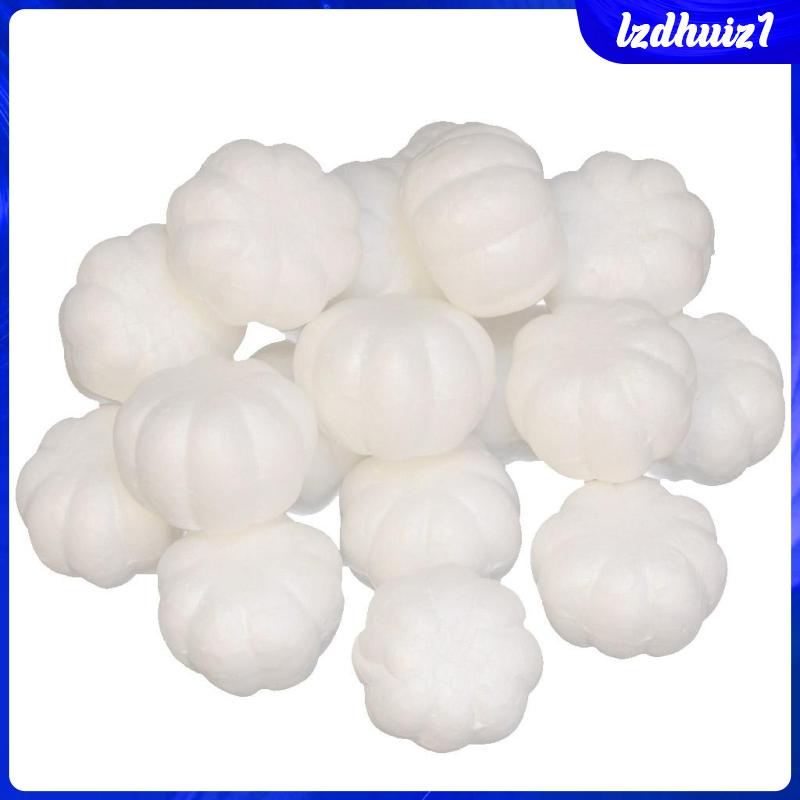 Bộ 20 Quả Bí Ngô Bằng Xốp Polystyrene Styrofoam Dùng Trang Trí Halloween
