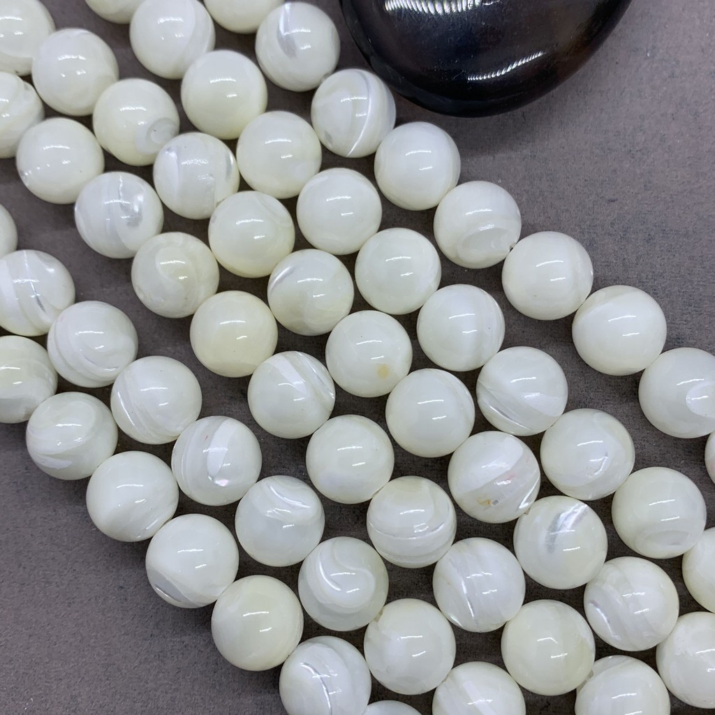 Chuỗi Hạt Ngọc Trai Vỏ Sò Trắng 4-12mm