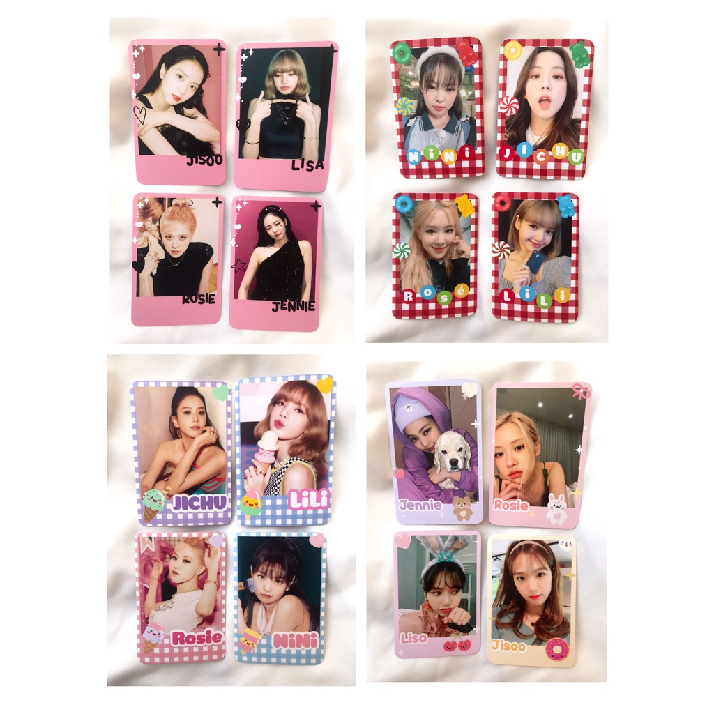 SET 8 CARD BLACK.PINK siêu dễ thương - Jennie Rosé Lisa Jisoo