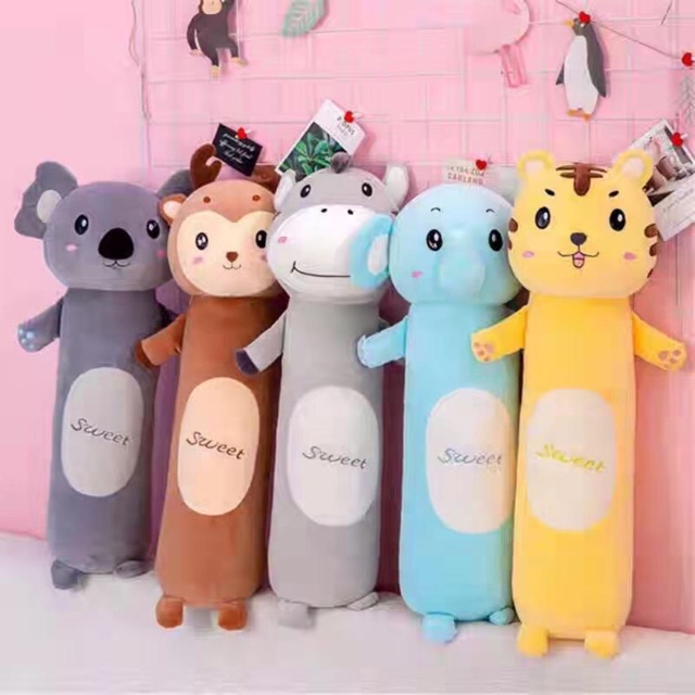 Gối ôm gấu bông vải nhung siêu Cute ( Kéo sang xem video và ảnh thật)