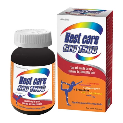 Best care glu 1500, Hỗ trợ xương khớp, Giúp xương khớp chắc khỏe giảm đau xương khớp, tê khớp, thoái hóa khớp