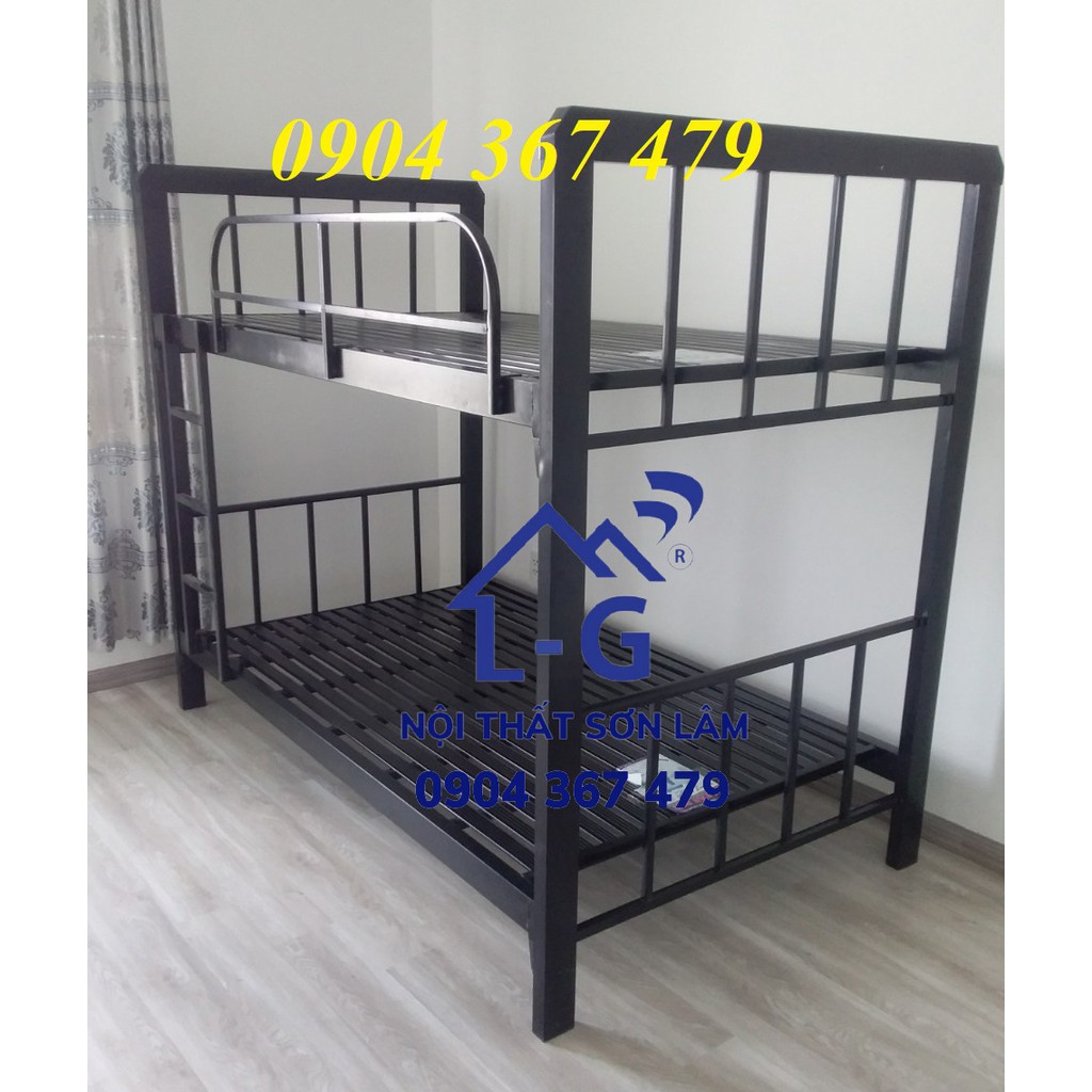 GIƯỜNG TẦNG SẮT HỘP VUÔNG BÊN ĐẸP 1M2 GIÁ RẺ