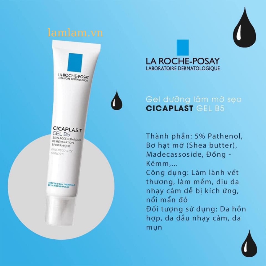 Kem Dưỡng Dạng Gel giúp làm mờ sẹo, làm dịu,hỗ trợ quá trình phục hồi La Roche-Posay 40ml