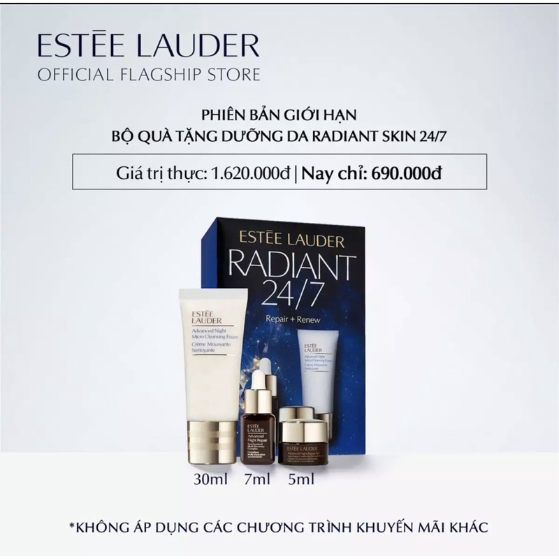 Set dưỡng da Estee Lauder chống lão hoá phiên bản giới hạn gồm 3 món advanced night repair siêu cấp ẩm [BILL MACY’S US]