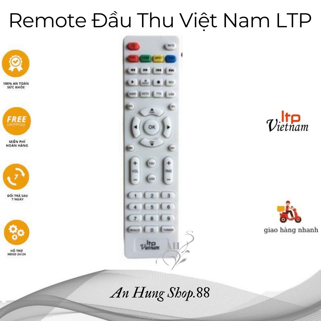 REMOTE ĐIỀU KHIỂN ĐẦU THU LTP VIỆT NAM - ĐIỀU KHIỂN ĐẦU THU TRUYỀN HÌNH LTP VIỆT NAM MÀU TRẮNG