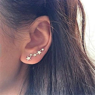 Bông Tai Hình Mặt Trăng Và Ngôi Sao Nhỏ Cho Nữ