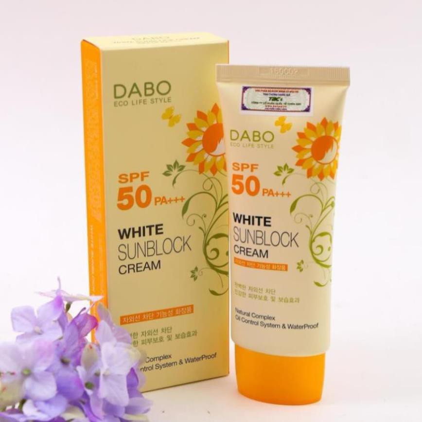 [Chính Hãng]Kem chống nắng DABO Hàn Quốc – White  sunblock Cream SPF50+ PA +++70ml