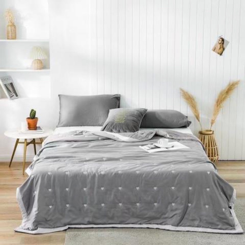 Chăn lụa tim trần bông mềm mịn thoáng mát,mền lụa tim trần bông hè thoáng mát kt 2mx2m2