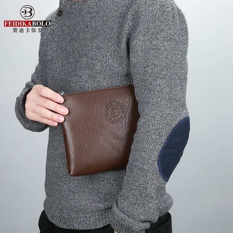 Ví da cầm tay mềm mại cỡ lớn thiết kế thời trang cho nam