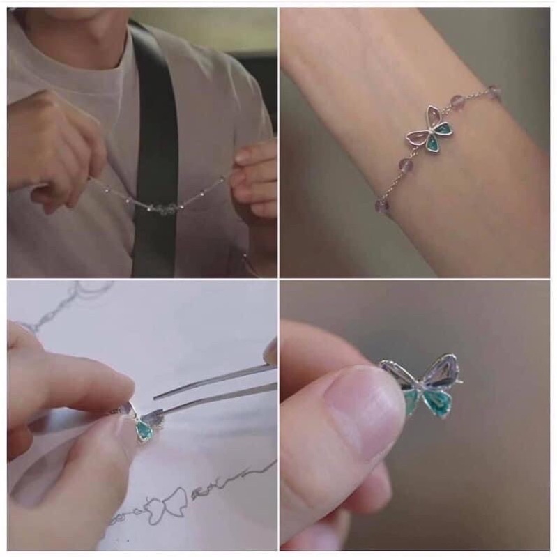 Có sẵn- Vòng tay bươm bướm Yoo Nabi trong phim Nevertheless - Dẫu biết - Vòng tay bạc 🦋 Ảnh thật ở cuối <3