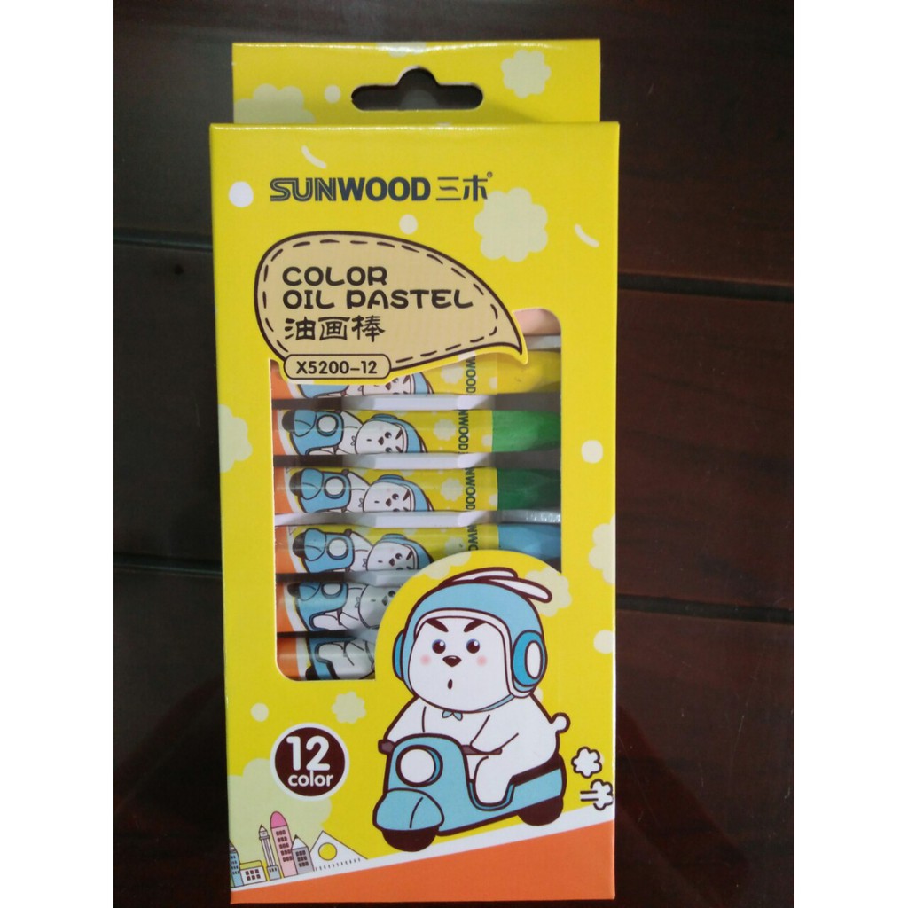 Bút Sáp Dầu Sunwood 12 Màu