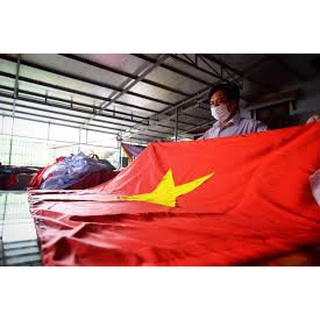 Cờ đỏ sao vàng - cờ nước kích thước lớn 2x3m, chất liệu vải satanh - phi bóng dày dặn