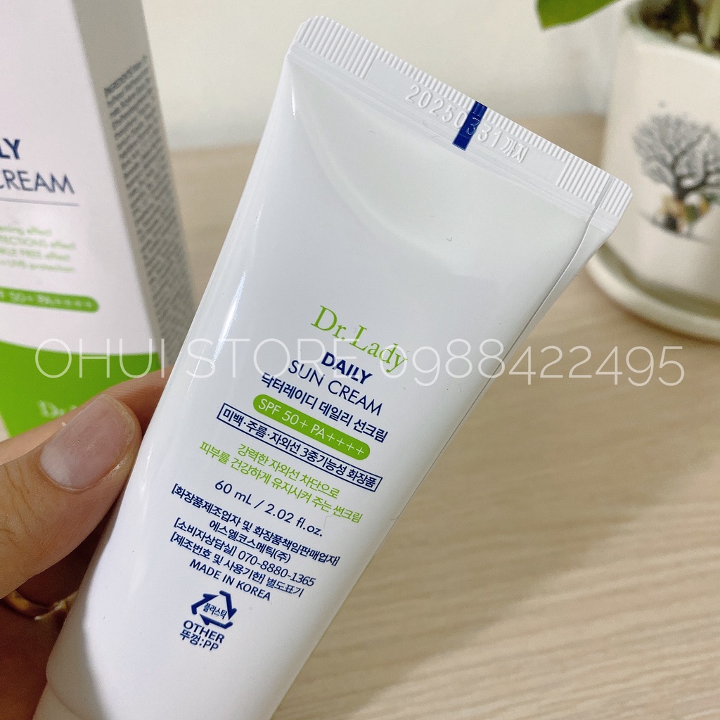 Kem chống nắng dưỡng trắng Daily Sun Cream SPF50+/PA++++ 60ml - Hàng chính hãng LG Hàn Quốc