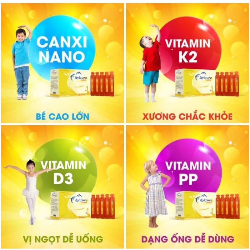 Avisure Calkid - bổ sung canxi nano, vitamin D3 và K2 cho trẻ phát triển chiều cao tối ưu