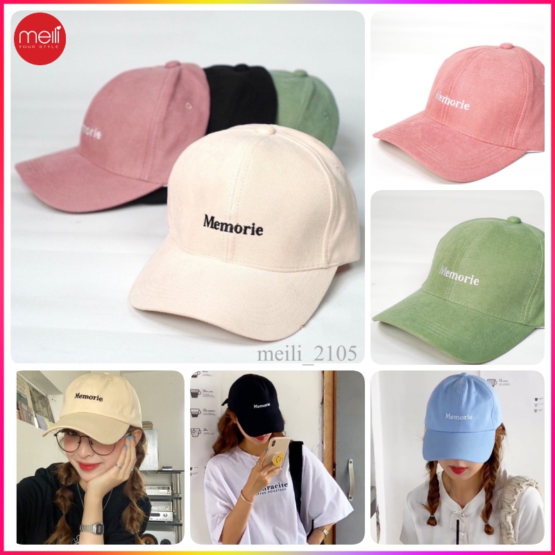 Mũ lưỡi trai Memorie nam nữ phong cách ulzzang 4 màu cá tính