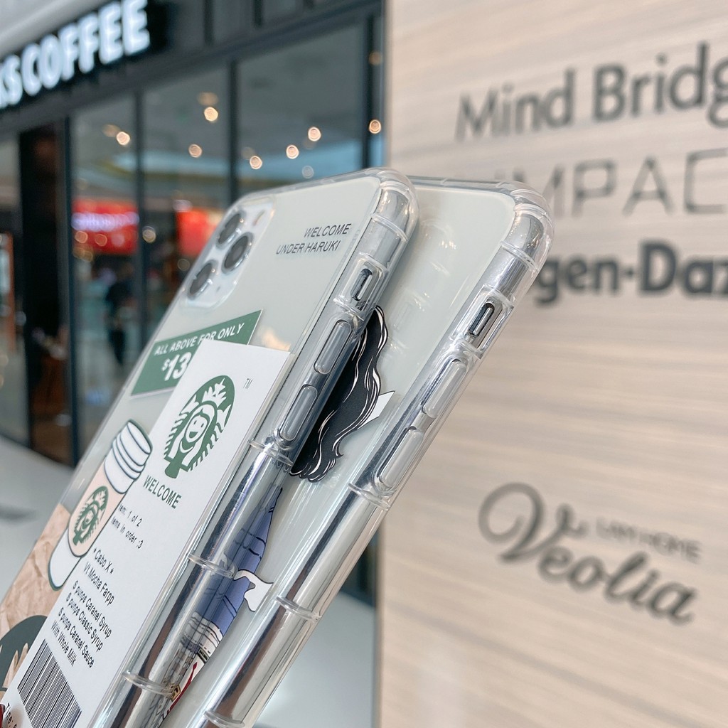 Ốp lưng iphone 6, 6s plus, 7 8 Plus, X, XS, XR, XSMAX, 11, 12, 13 PROMAX TRONG SUỐT Coffe girl dễ thương PKVN