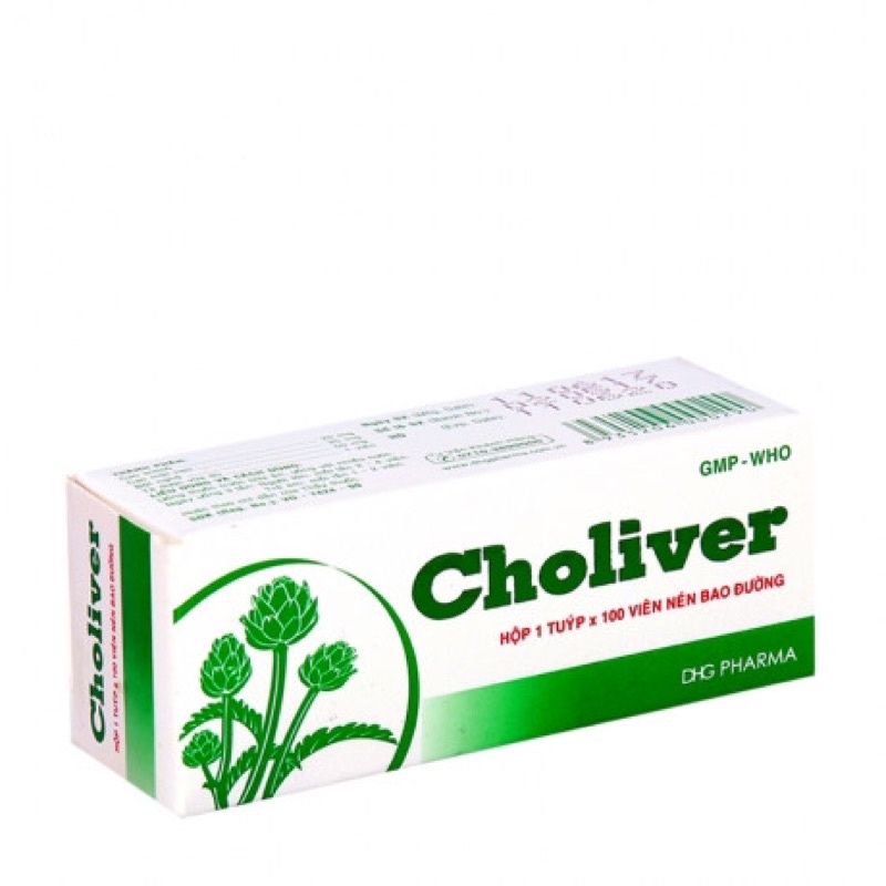Viên uống Choliver dhg hỗ trợ mát gan mụn nhọt nổi đẹn chai 100 viên