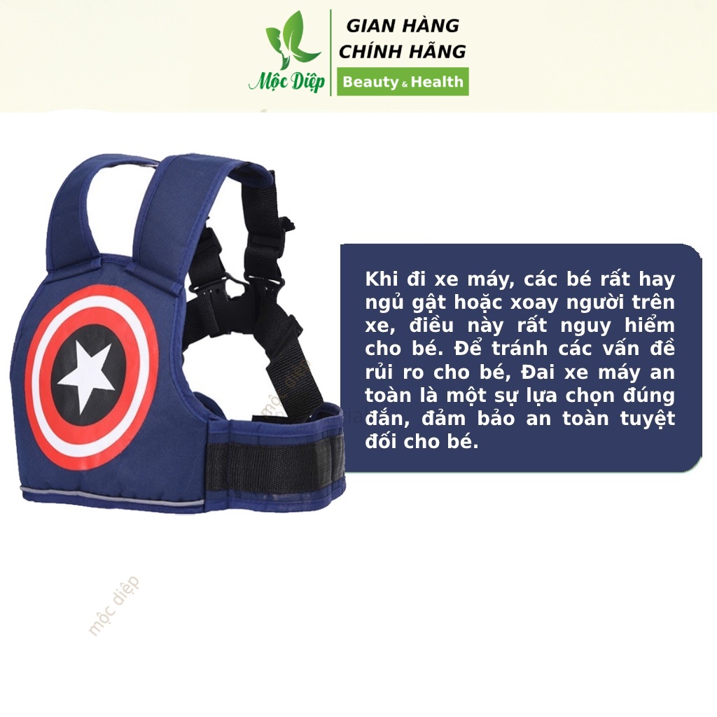 Đai đi xe máy cho bé - an toàn, tiện lợi dễ sử dụng, không có đỡ cổ - Mộc Diệp