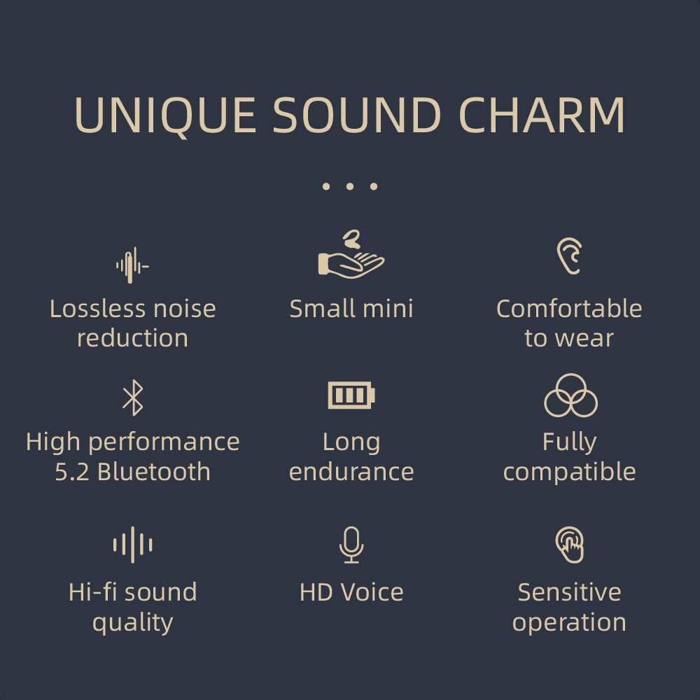 Tai nghe không dây ZEEJUL 5.2 móc vành tai chống ồn tiện dụng