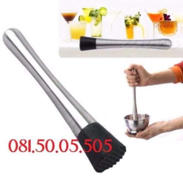 Chày bar dầm pha chế Chày dầm hoa quả Chày dầm mojito chất liệu Inox siêu bền Chày ph T127H