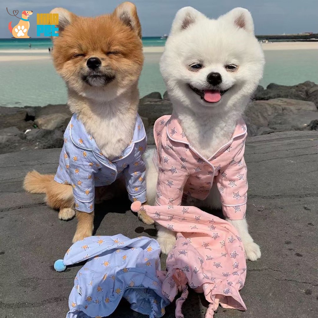 Áo Pijama Có Nón Chó Mèo Form Hàn Quốc Quần Áo Thú Cưng Hình Phủ Thuỷ Chuẩn Cao Cấp Hihapet.