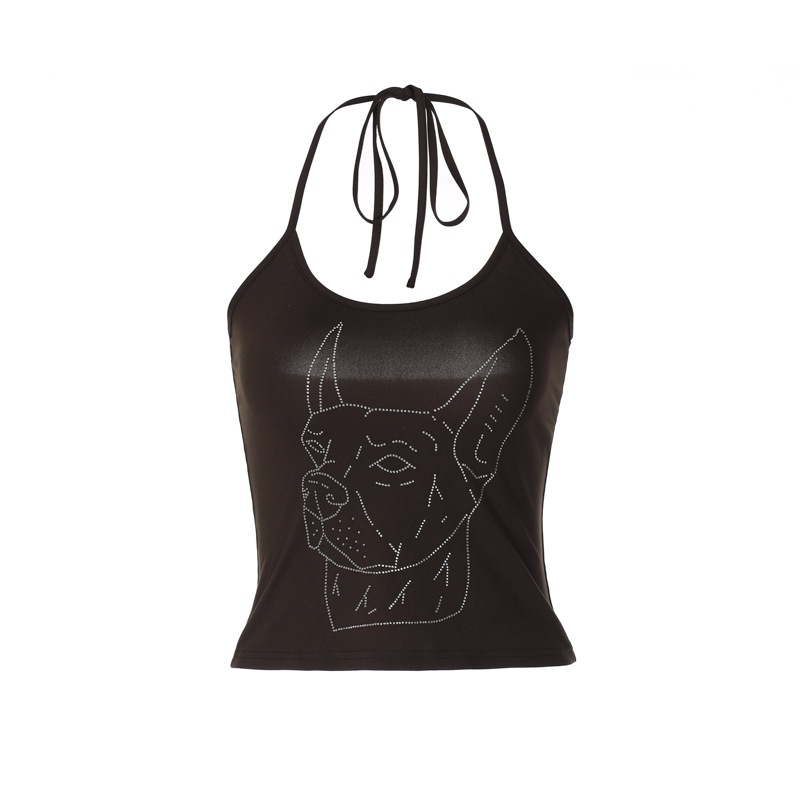 Áo Tank Top Hở Lưng Đính Đá Lấp Lánh Thời Trang Cho Nữ