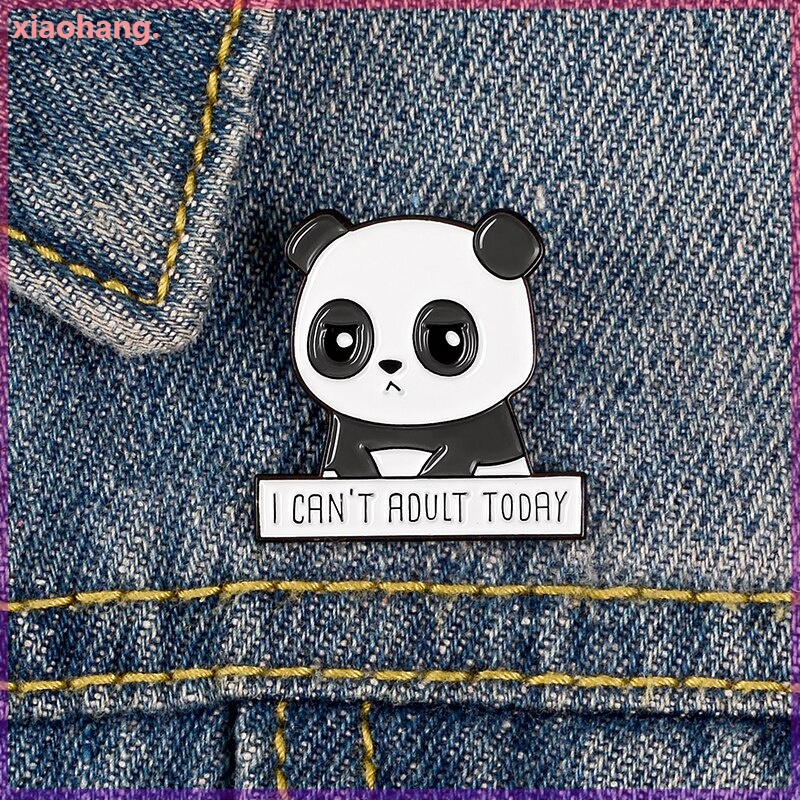 Ghim cài áo phong cách gấu trúc hoạt hình đang ngủ dễ thương