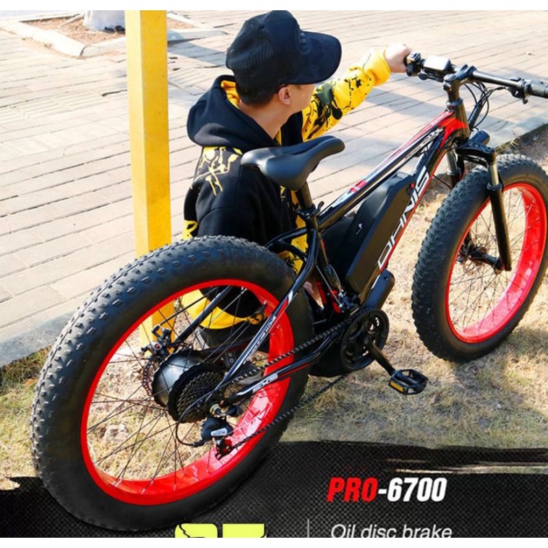 Xe đạp điện thể thao fat boy bánh to cực ngầu pinlithium 22kg