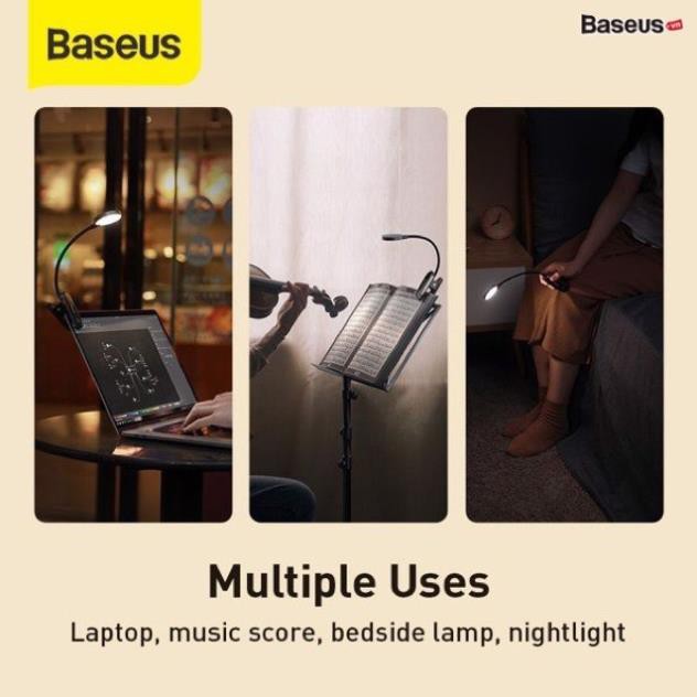 Đèn đọc sách mini, pin sạc tiện dụng Baseus Comfort Reading Mini Clip Lamp