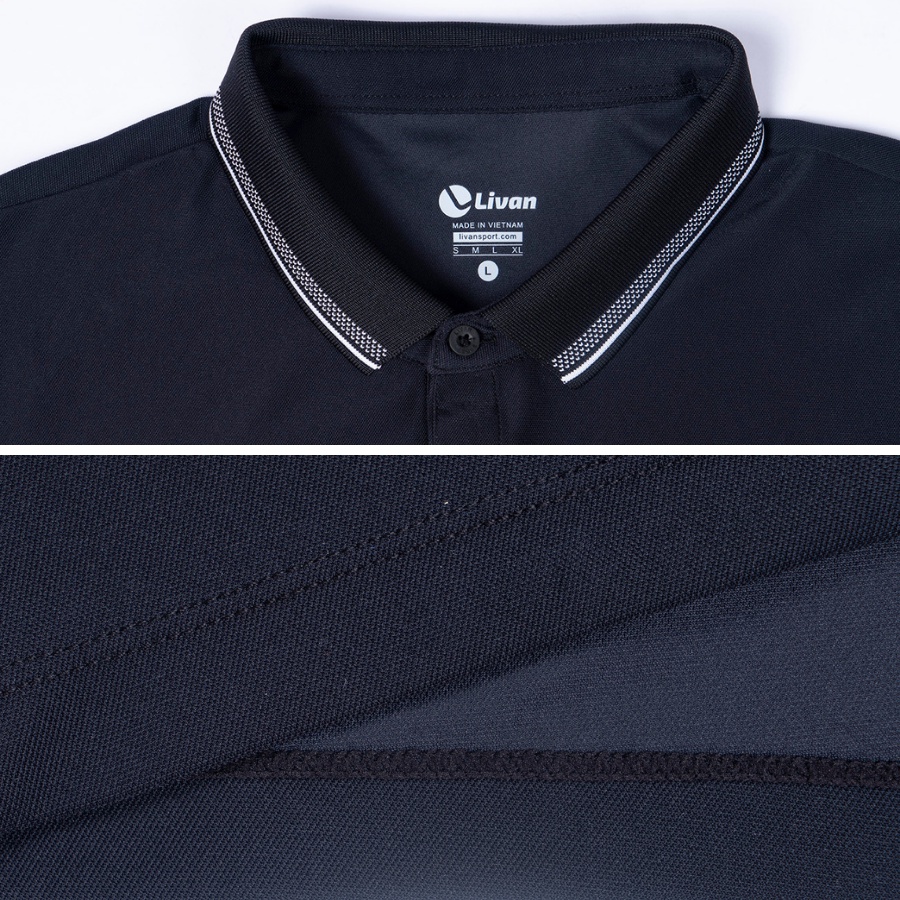 Áo Polo Nữ Nova Livan Sport Màu Đen Kháng Khuẩn Thoáng Khí Không Nhăn Cổ Bo Cao Cấp
