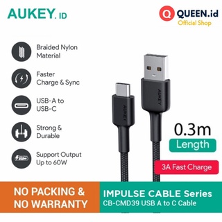 Dây cáp sạc aukey 30cm 3a usb type-c cb-cmd39