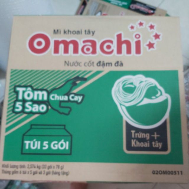 Thùng 30 gói mì Omachi tôm chua cay