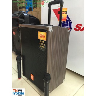 Loa kéo giá rẻ 3 tấc q12, tặng 2 mic không dây