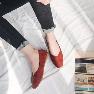 Giày búp bê da lộn GL001