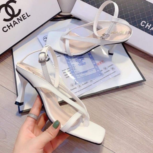 Sandal cao gót kẹp ngón mã B4 siêu xinh