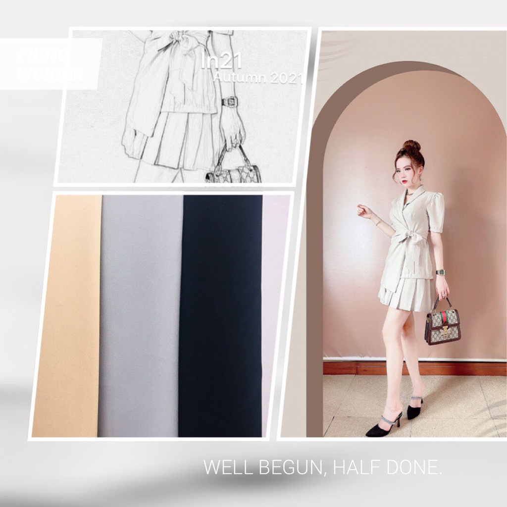 sét áo vét chân xếp ly thời trang | BigBuy360 - bigbuy360.vn