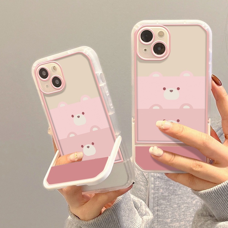 Ốp Điện Thoại Silicon Tpu Mềm Trong Suốt Chống Sốc Có Giá Đỡ Cho IPhone 13 12 11 Pro MAX X XR XS MAX 8 7 6S + SE 2020